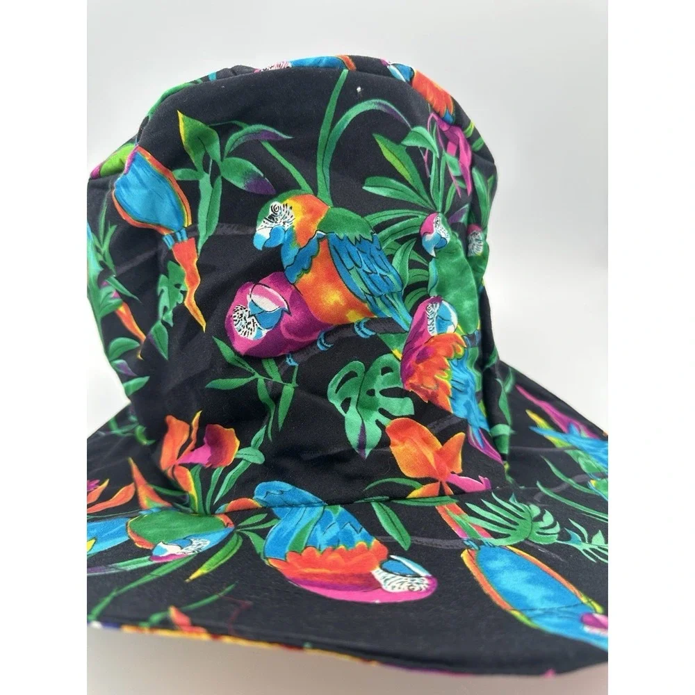Handmade Reversible Tropical Parrot Fruit Top Hat Festival Costume Luau One Size